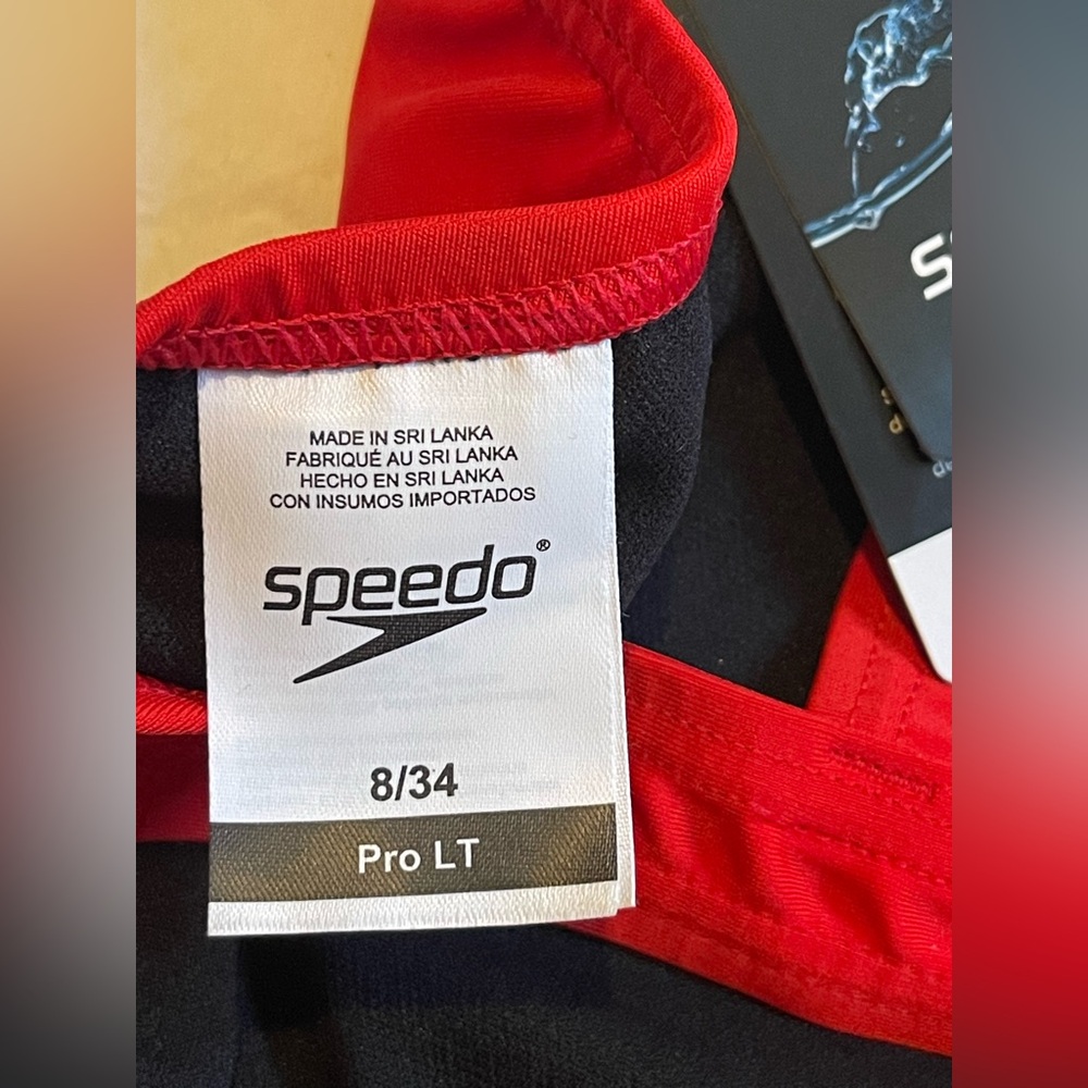 NWT Speedo Women’s ProLT Super Proback Solid One Piece Swimsuit Red Size 8/34 - Picture 3 of 5
